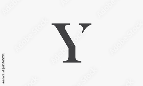 Y letter logo concept isolated on white background.