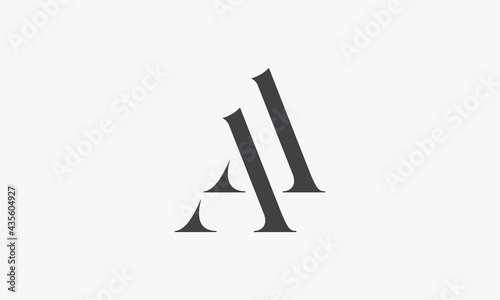 AA letter logo concept isolated on white background.