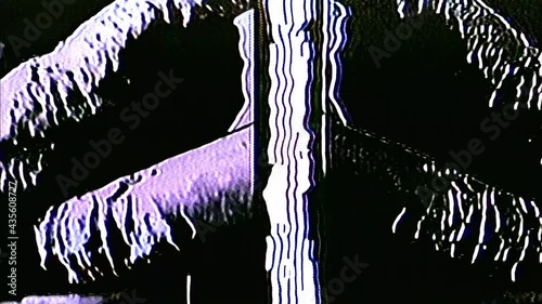 Analog Video Art Multicolored Abstract Shapes Signal Distortion