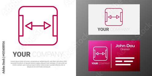 Logotype line Area measurement icon isolated on white background. Logo design template element. Vector