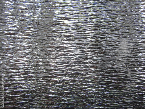 Silver metallized surface of thermal insulation material