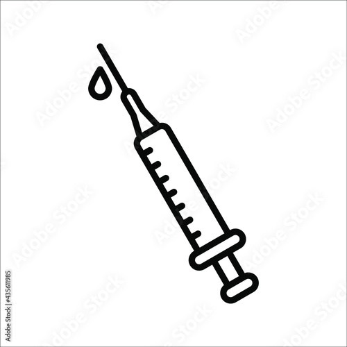vector medical icon for pandemic vaccine ampoule and syringe. Image of covid-19 vaccine and syringe. Illustration of antiviral vaccine eps 10