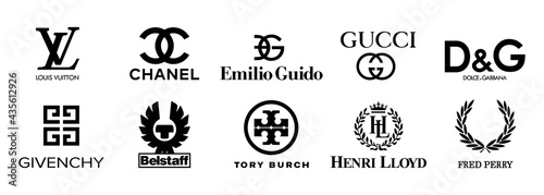Collection vector logo popular clothing brands: GUCCI, Dolce Gabbana,  Givenchy, Louis Vuitton, Fred Perry, CHANEL, Tory Burch, Belstaff, Emilio  Guido, Henri Lloyd. Zaporizhzhia, Ukraine - May 25, 2021 Stock Vector |  Adobe Stock