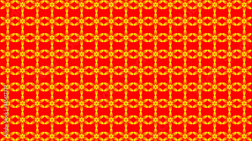 Abstract of small flowers Pattern with red Background