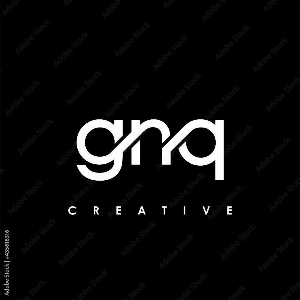GNQ Letter Initial Logo Design Template Vector Illustration