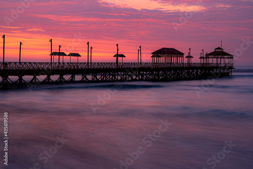 sunset on the pier photo