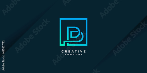 Logo B with creative unique concept for company, person, technology, vector part 6