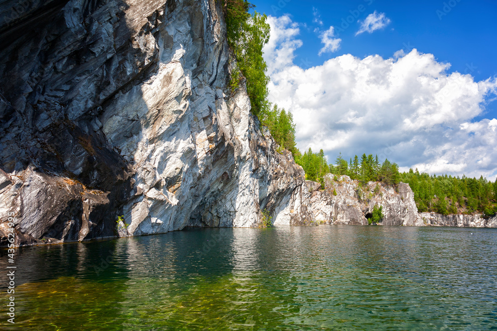 Marble canyon. A beautiful summer landscape. Karelia Marble canyon. A beautiful summer landscape. Karelia