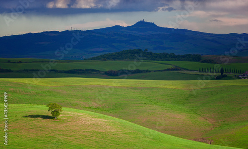 Tuscan rural landscape in the may morning