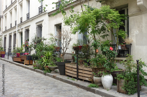 Voie privée et arborée à Paris