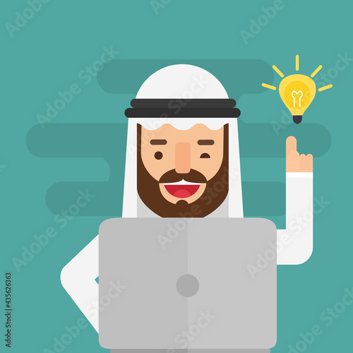Arabic Business man protection Concept