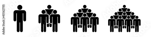 Man stands, walk icon set. People symbol. Person standing, walking illustration. Stand. Vector illustration.