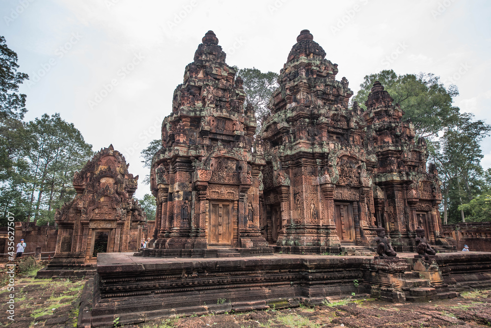 Banteay Srei is considered one of the most beautiful stone castles in Cambodia