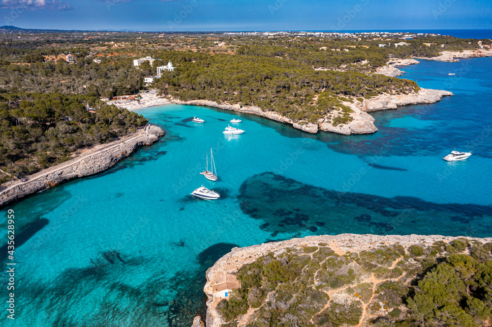 Aerial of Parc Natural de Mondrago, Mallorca (Majorca), Balearic Islands, Mediterranean Aerial of Parc Natural de Mondrago, Mallorca (Majorca), Balearic Islands, Mediterranean