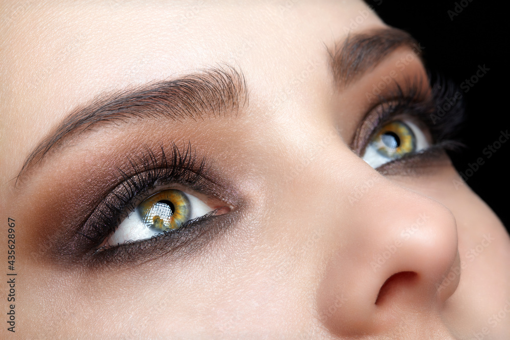 Obraz premium Closeup macro shot of human female face.