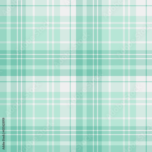 Seamless pattern in mint green colors for plaid, fabric, textile, clothes, tablecloth and other things. Vector image.