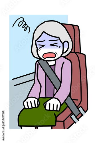 乗り物酔い　吐き気　高齢女性