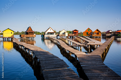 Bokod Floating Village, Oroszlany, Hungary photo