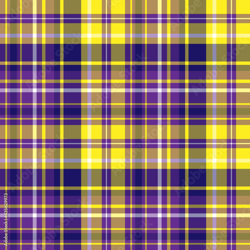 Seamless pattern in violet and yellow colors for plaid, fabric, textile, clothes, tablecloth and other things. Vector image.
