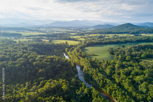 Rapidan River flowing into central Virginia from the Shenandoah Mountains, Virginia photo