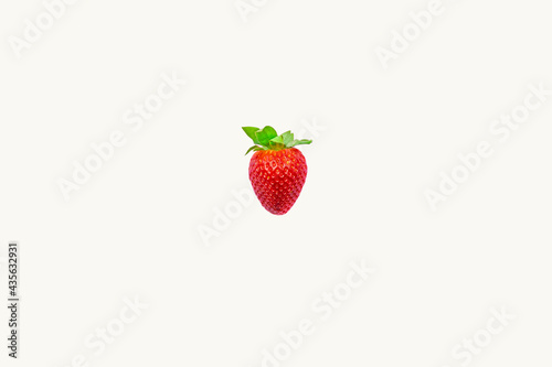 Strawberry isolated on white background.Healthy food concept with copy space.