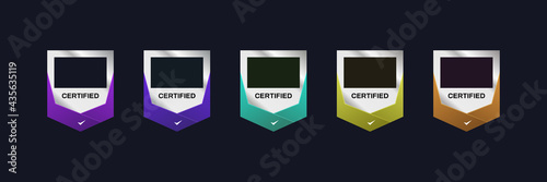 modern badge certificate vector template