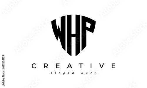 WHP letters creative logo with shield photo