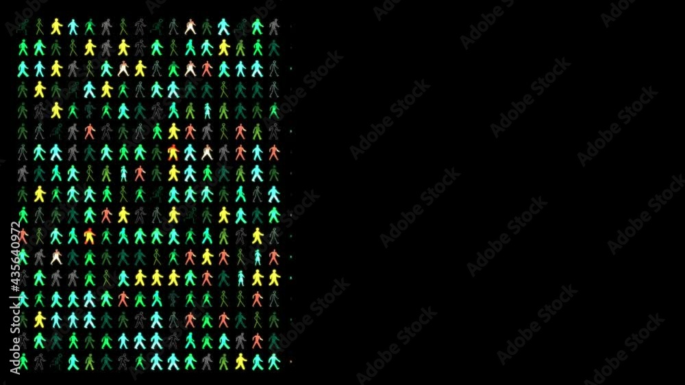 Traffic Light Array Traffic Light Crossing People. Array of pedestrian traffic crossing ...