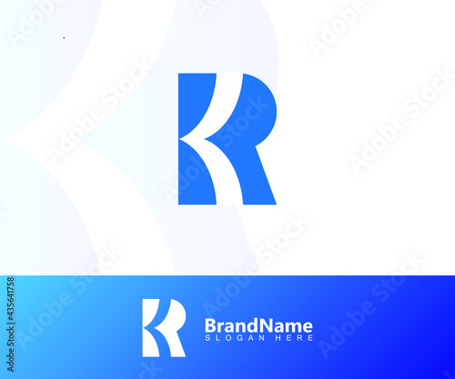 KR latter  template , a combination design of the letters K and R into one unique and simple logo. logo for brand, initials, symbol, company. vector illustration

