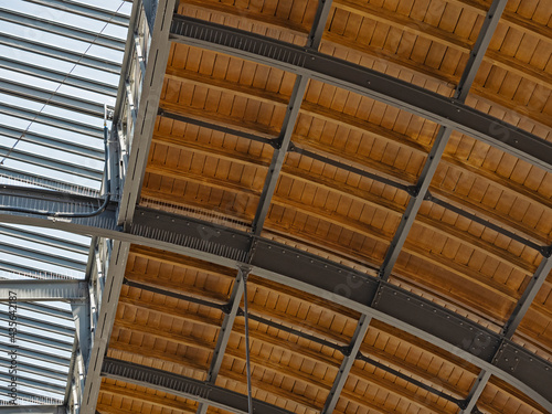 Roof soffit of the station roof