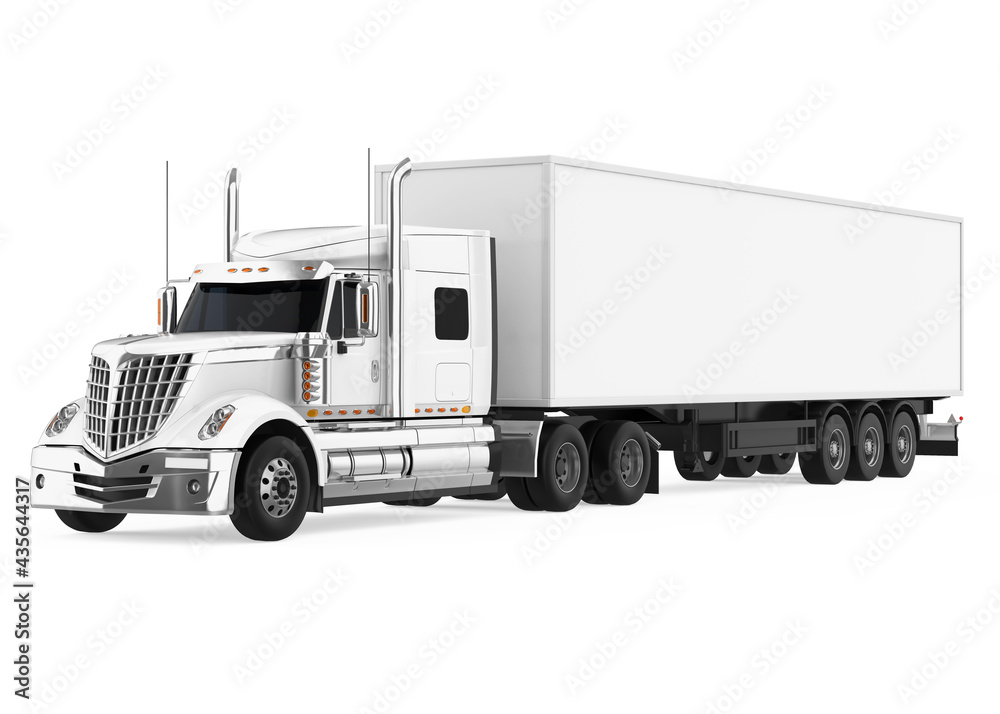Trailer Truck Isolated
