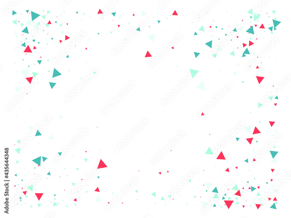 Triangle Explosion Confetti. Moving Shattering Elements. Broken Glass