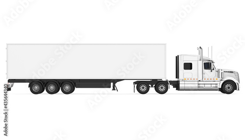 Trailer Truck Isolated