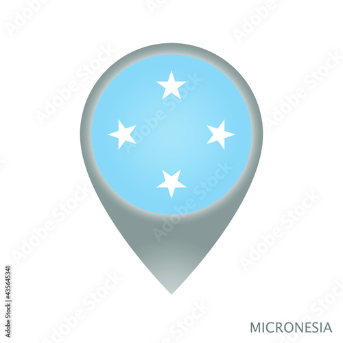 Free Download Map pointer with flag of Micronesia. Micronesia pointer map isolated icon. Vector Illustration - GFXLoad