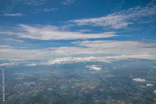 In the sky above the clouds