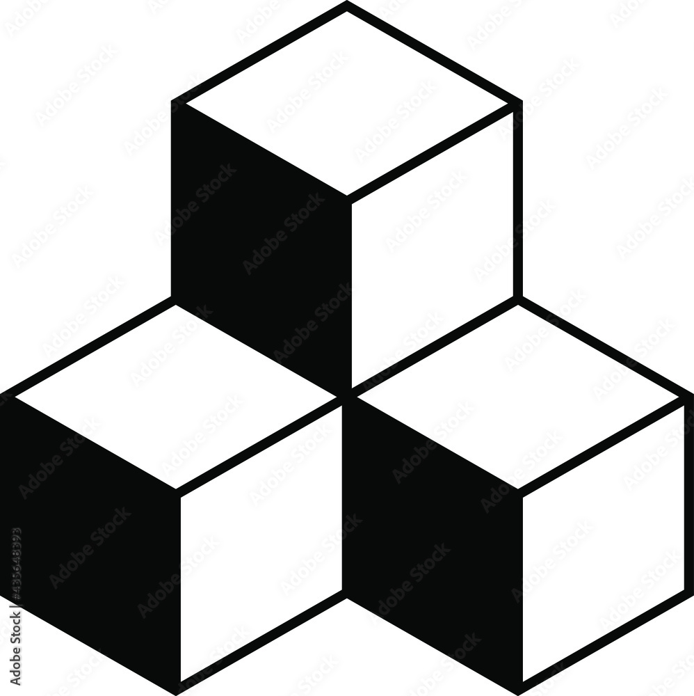 Stacked Cubes icon. cubes in stackvector illustration Stacked Cubes icon. cubes in stackvector illustration