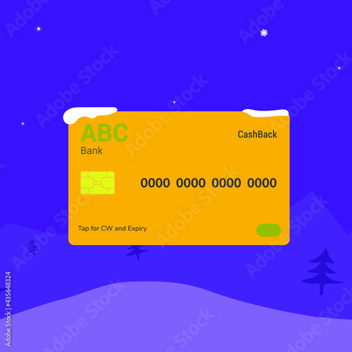 credit debit bank card vector icon, eps image