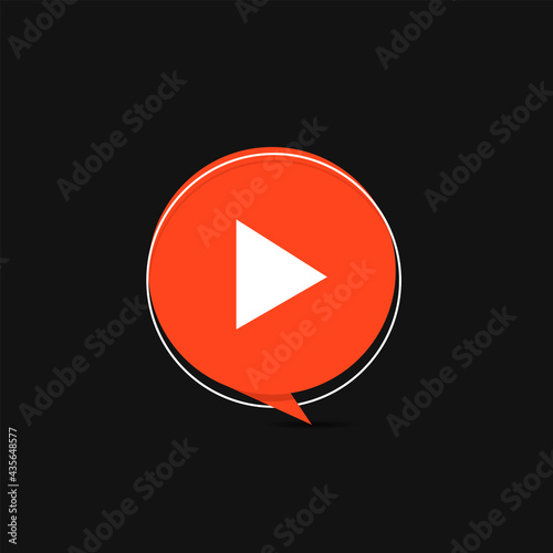 Free Download Creative red round play button icon - GFXLoad