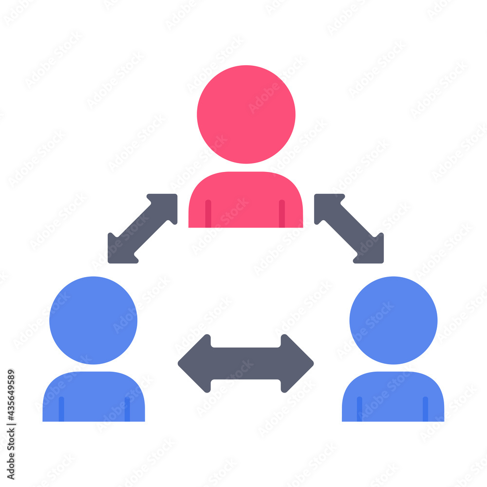 People icon. Social spacing by being at home and wearing a mask to protect against viruses.