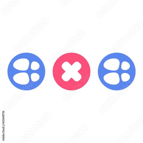 People icon. Social spacing by being at home and wearing a mask to protect against viruses.