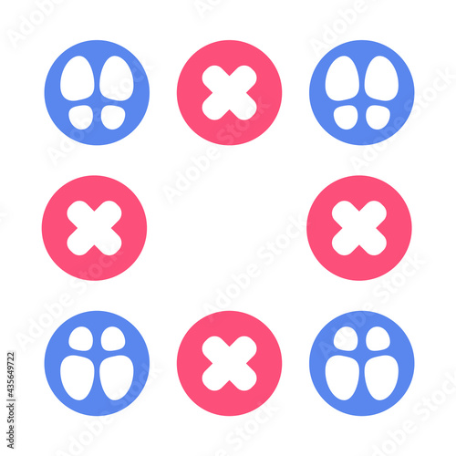 People icon. Social spacing by being at home and wearing a mask to protect against viruses.