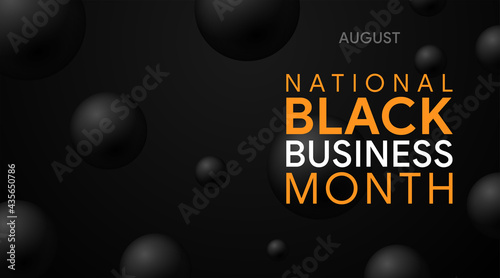 Black Business Month Background Design. August National Black Business Month Vector Illustration
