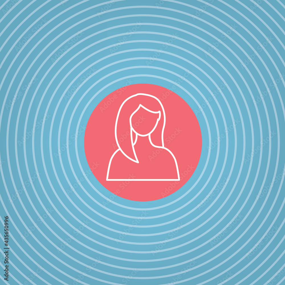 influencer, female person spreading her influence concept- vector illustration influencer, female person spreading her influence concept- vector illustration