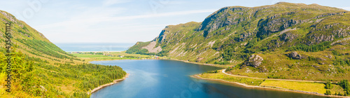 Panorama of lake and sea scenery  Norway