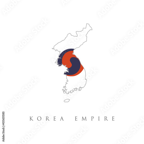 South Korea national day badge. Liberation from the Empire of Japan in 1945. Celebrated on August 15. Historical flag of Korea.