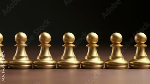 Hiring and recruiting concept from chess pieces.