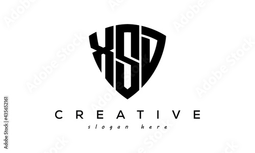 XSD letters creative logo with shield photo