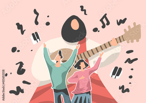 Cartoon drawing, Jesus playing music Is a vector image or illustration that can be used for various designs and media.