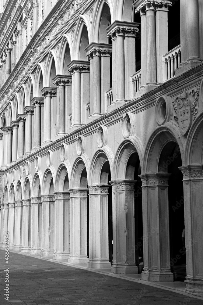 Arches of Palazzo Ducale in Venice.