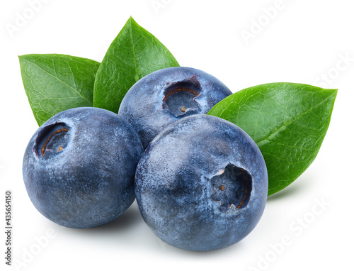 Organic blueberry isolated on white background